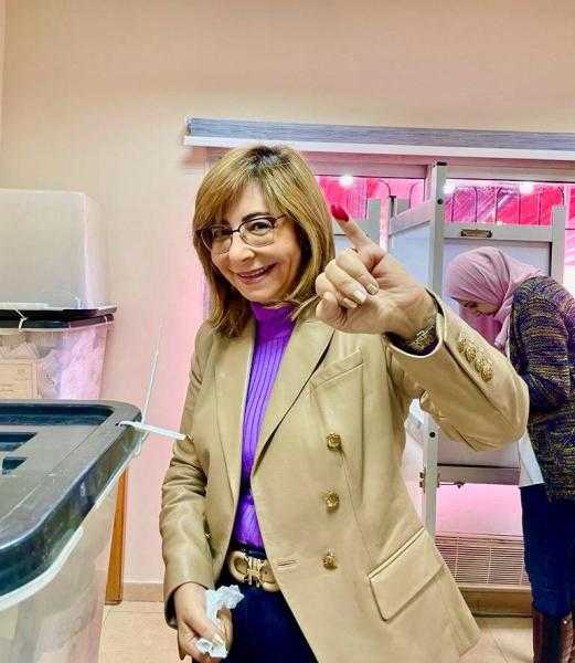 لميس الحديدي تدلي بصوتها في انتخابات الرئاسة 2024