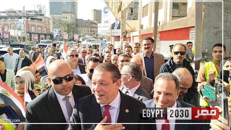 المرشح الرئاسي حازم عمر يتفقد اللجان الانتخابية بالفيوم
