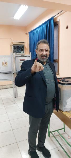 مجدى عبد الغنى يدلى بصوته فى الانتخابات الرئاسية 