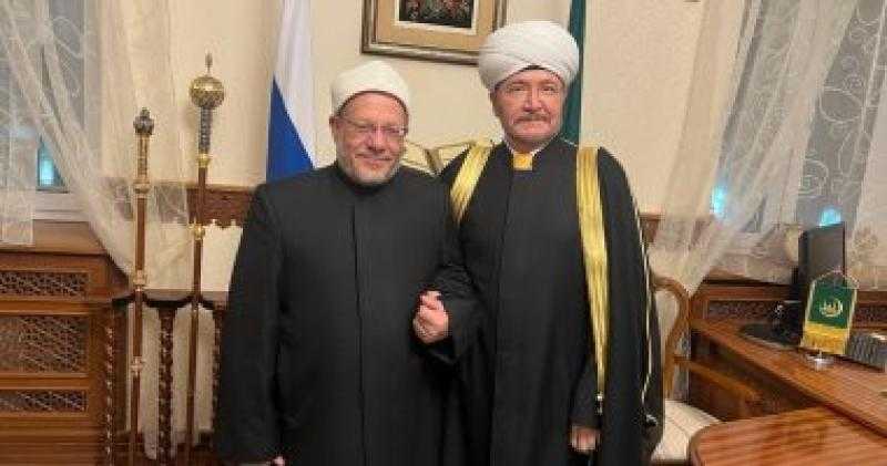 مفتي الجمهورية يعقد مباحثات مع نظيره الروسي لبحث تعزيز التعاون الإفتائي