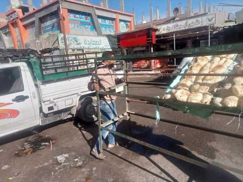 رفع 383 حالة إشغال طريق مخالف بنطاق 4 مراكز بالبحيرة