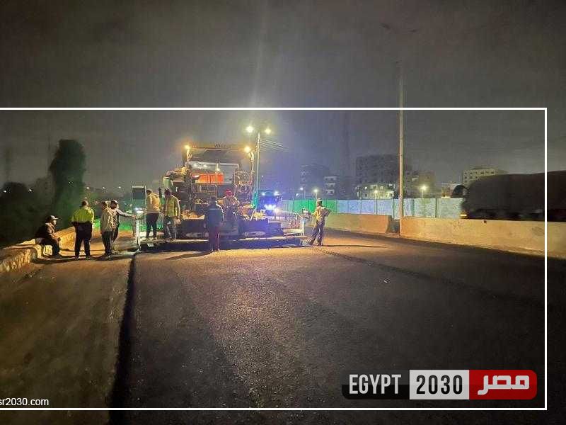 محافظ الغربية يتابع أعمال الرصف بطريق المحلة طنطا
