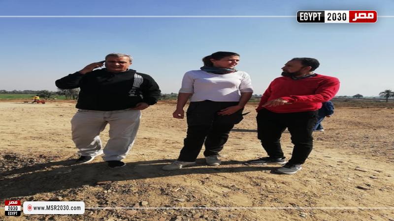 جانب من اعمال البعثة الفرنسية بمنطقة غراب في الفيوم