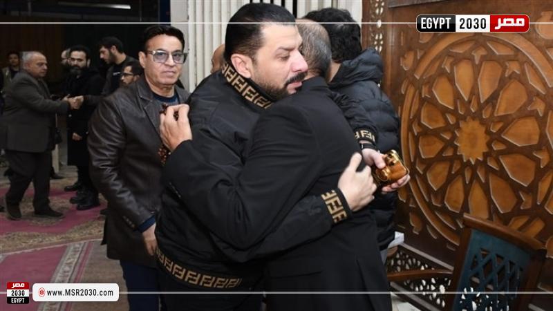 مصطفى كامل من عزاء شقيق أبو الليف