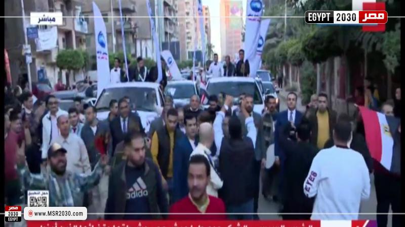 احتفال المواطنين بفوز الرئيس السيسي