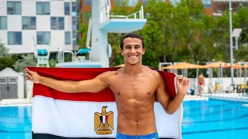 محمد فاروق لاعب منتخب الغطس يتأهل إلى أولمبياد باريس