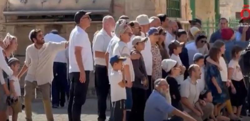 شاهد.. مئات المستوطنين يقتحمون المسجد الأقصى في حماية شرطة الاحتلال