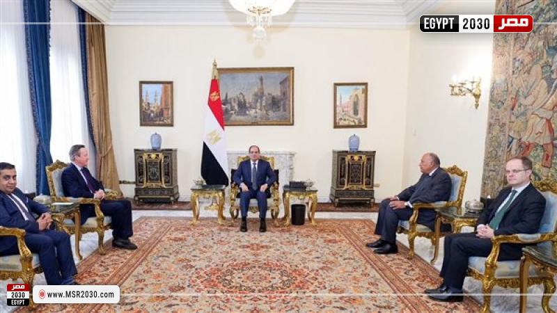 السيسي يستقبل وزري خارجية بريطانيا