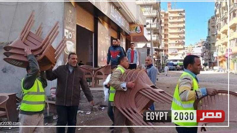رفع 348 حالة إشغال طريق مخالف في البحيرة
