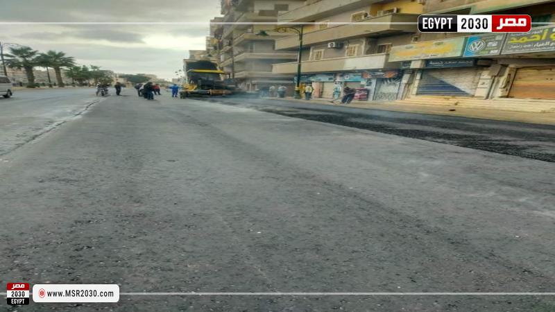 جانب من أعمال الرصف
