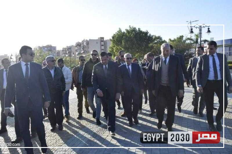 وزير ”التنمية المحلية ”والزراعة ”ومحافظ بورسعيد يتفقدون ساحة المشير طنطاوي