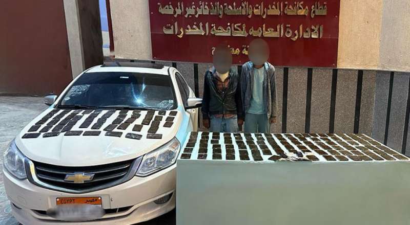المتهمين والمضبوطات 