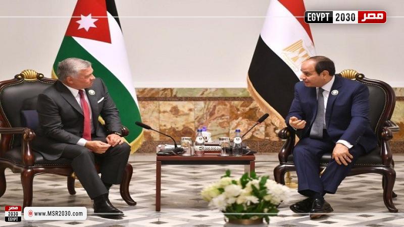 الرئيس السيسي وملك الأردن