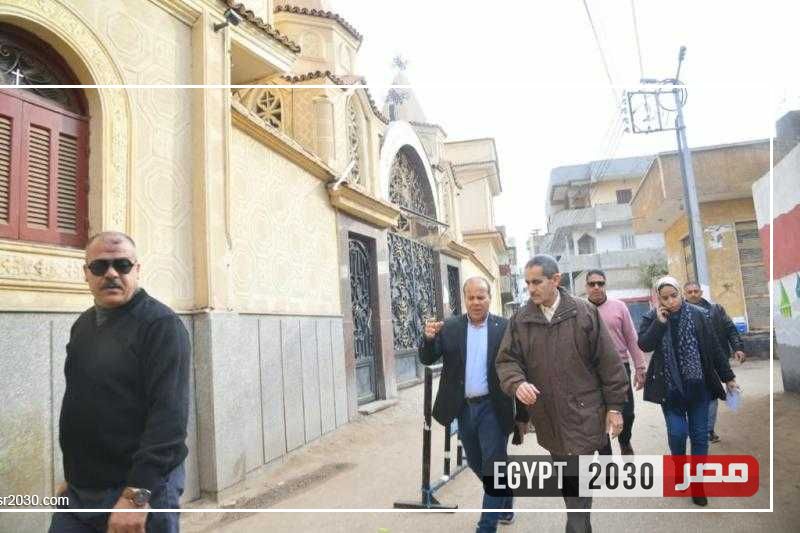 محافظ الغربية يتفقد محيط كنائس مركز ومدينة بسيون استعدادا لأعياد الميلاد