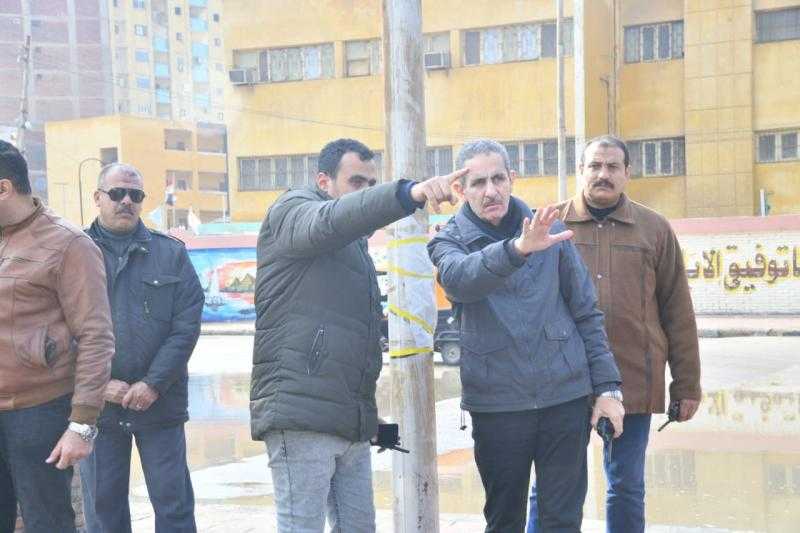 جولات ميدانية لمحافظ الغربية لمتابعة رفع نواتج الأمطار
