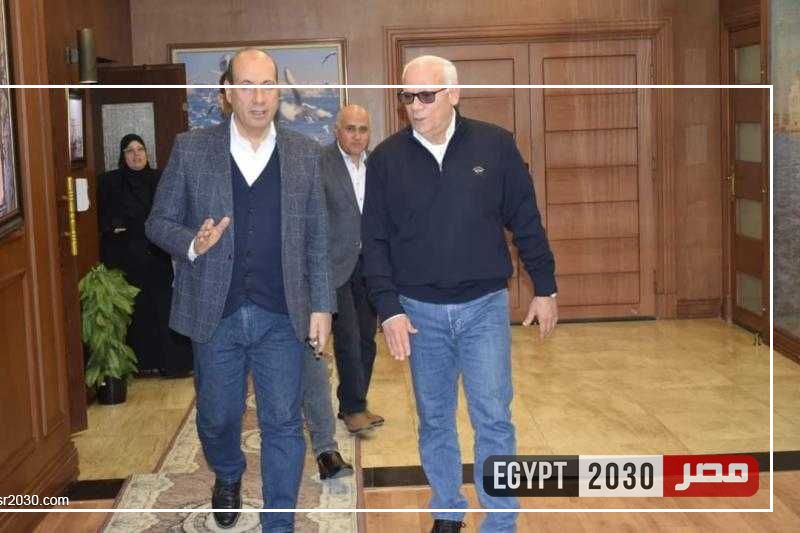 محافظ بورسعيد يستقبل رئيس جهاز تعمير سيناء