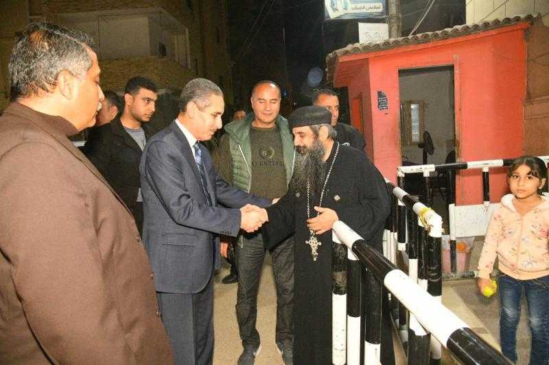 جولة ليلية لمحافظ الغربية لتفقد محيط الكنائس بالمحلة الكبرى استعدادا لعيد الميلاد