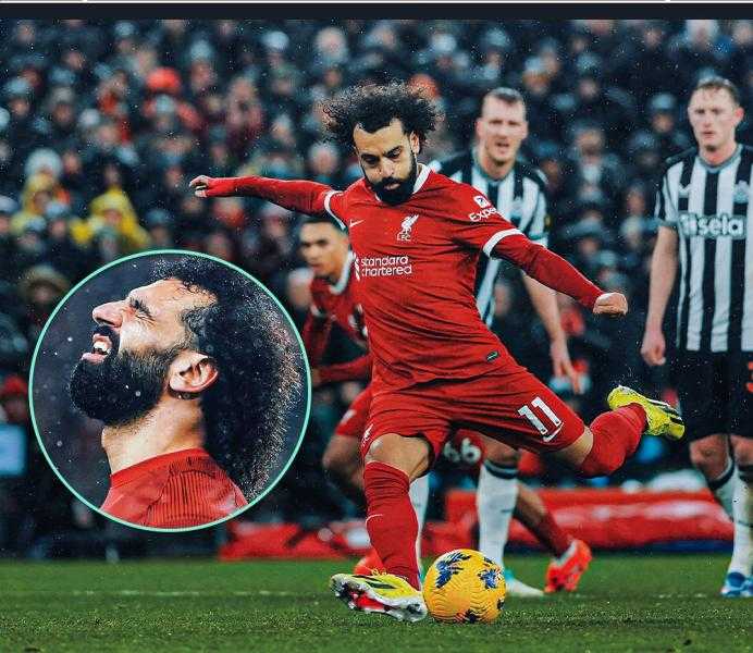 محمد صلاح يهدر ركلة جزاء أمام نيوكاسل في الدوري الإنجليزي
