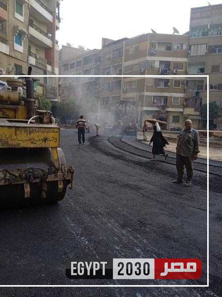 بدء أعمال رصف ميدان لبنان بالمنيا وتجميل ورفع كفاءة مدخل مدينة العدوة