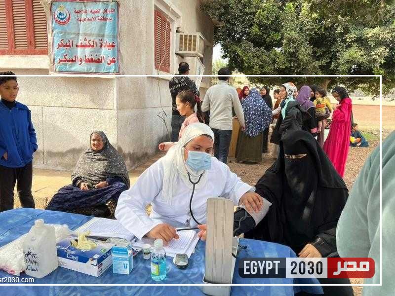 تقديم خدمة طبية متكاملة للمواطنين للقافلة الطبية بأبوصوير بالإسماعيلية
