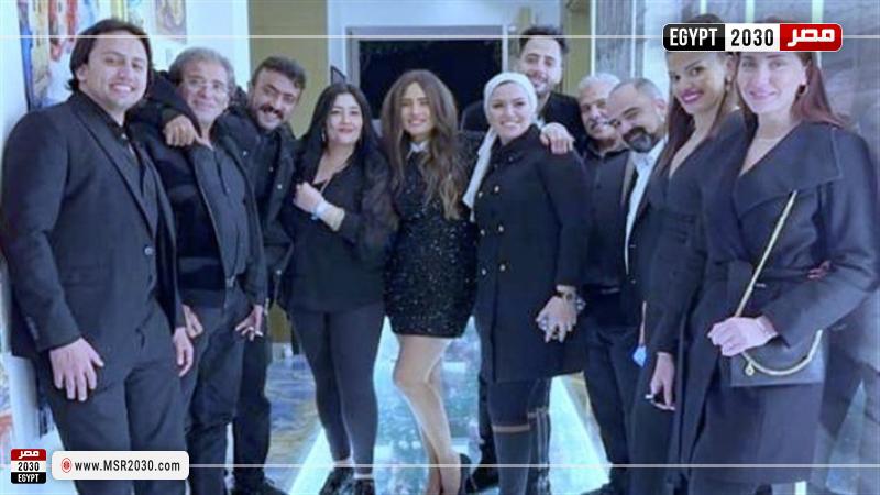 نجوم فيلم الإسكندراني من حفل عشاء خالد يوسف