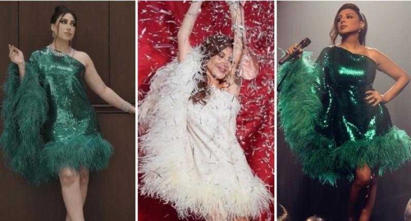 سعره تجاوز 80 ألف جنيه.. بوسي ونانسي وأنغام ظهرن بنفس الفستان ليلة رأس السنة