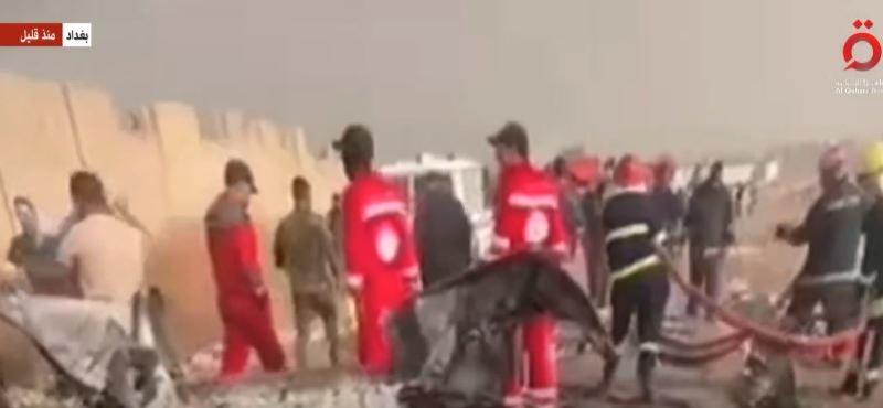 اللقطات الأولى لموقع استهداف مقر الحشد الشعبي ببغداد.. «فيديو»