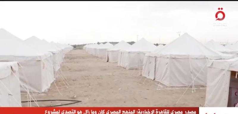 استعدادات على قدم وساق.. شاهد معسكر الإغاثة المصري في خان يونس بغزة
