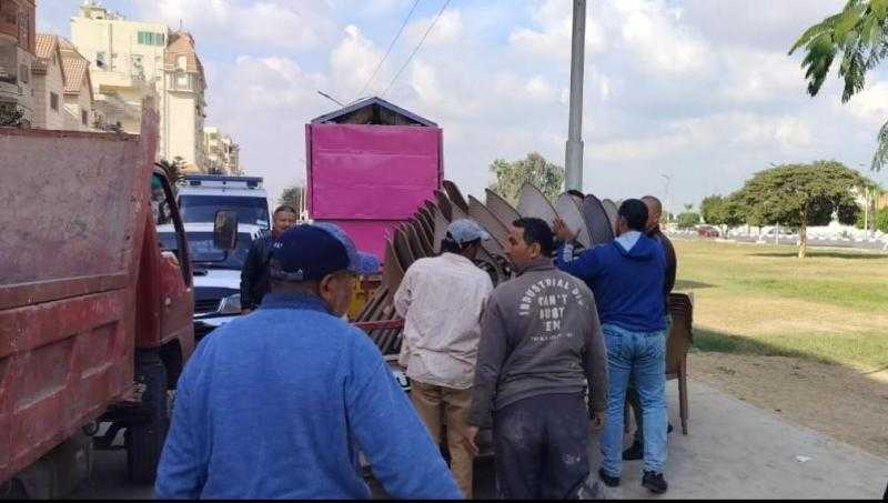 تنفيذ حملة لرفع الإشغالات والتعديات بحي ثالث مدينة الإسماعيلية