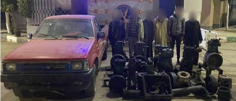 سقوط تشكيل عصابى لسرقة ماكينات الرى 