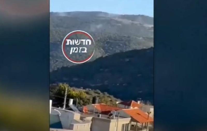 مشاهد متداولة لاستهداف قاعدة ميرون الإسرائيلية بصواريخ من لبنان .. «فيديو»