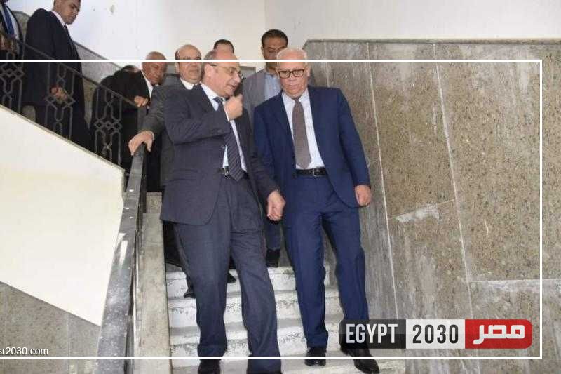 وزير العدل يتفقد أعمال إنشاء محكمة مميكنة ومتطورة ببورفؤاد