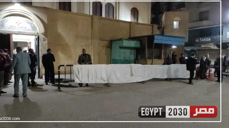 بوابات إلكترونية وتشديدات أمنية بمحيط كنيسة الشهيد العظيم مارجرجس