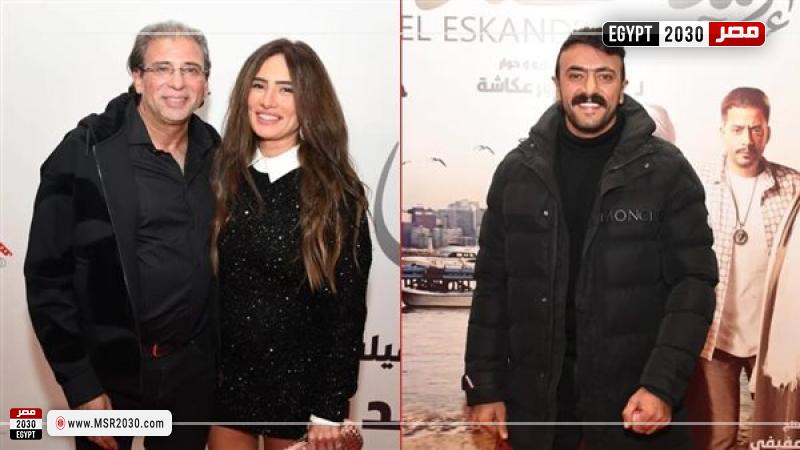 العوضي مع زينة وخالد يوسف 