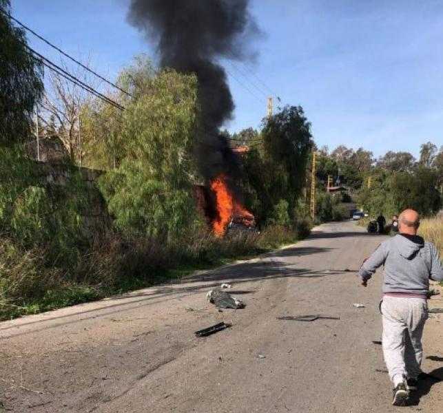 طائرة إسرائيلية تستهدف سيارة في قرية حدودية جنوب لبنان