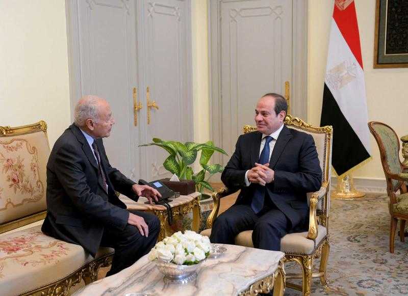 الرئيس السيسي يبحث مع أبو الغيط مستجدات الوضع في الأراضي الفلسطينية