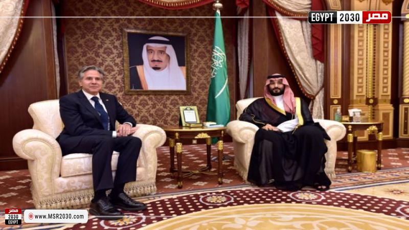 وزير الخارجية الأمريكي وولي العهد السعودي