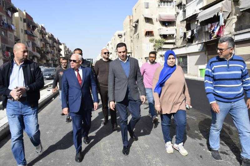 محافظ بورسعيد يتفقد أعمال تطوير شارع الحراسات شارع البحيرة بحي الزهور