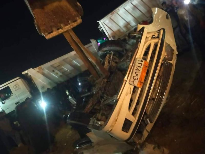 حادث انقلاب ميكروباص 