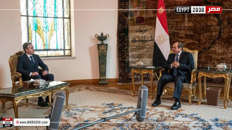 السيسي ووزير خارجية أمريكا