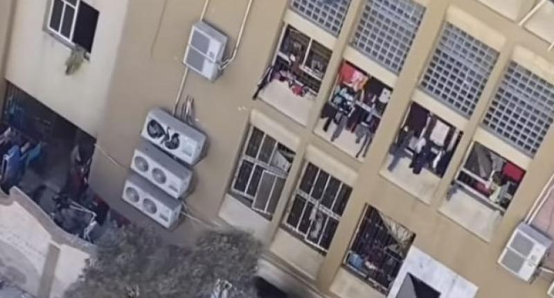 في مشهد أليم.. شاهد| «علوم الأزهر» أصبحت مأوى للنازحين بسبب الحرب على غزة