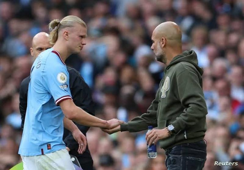 جوارديولا يكشف تفاصيل إصابة هالاند ومدة غيابه عن مانشستر سيتي وموقف دي بروين