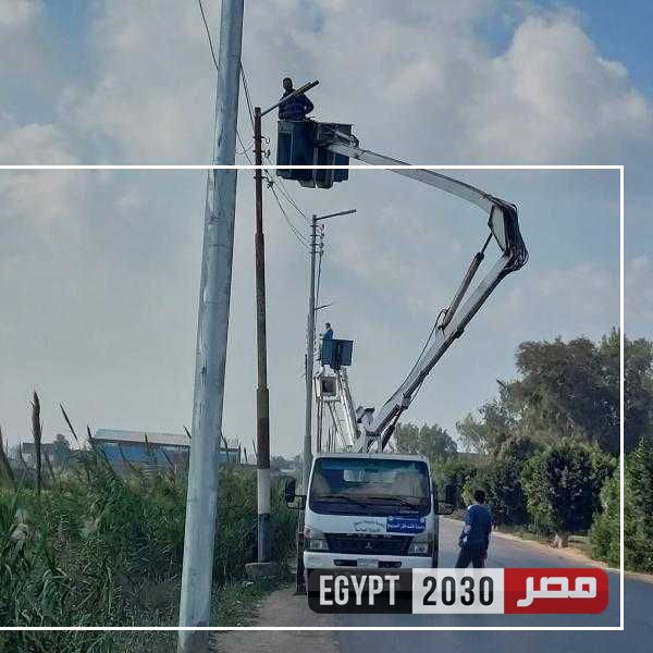 محافظ كفر الشيخ يتابع جهود رفع كفاءة وتطوير منظومة الإنارة بالمراكز