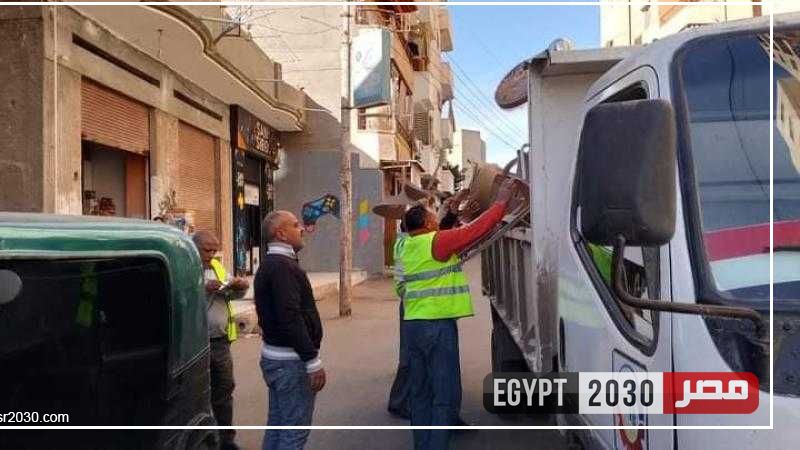 رفع 338 حالة إشغال طريق مخالف بمركزي دمنهور وأبو حمص بالبحيرة