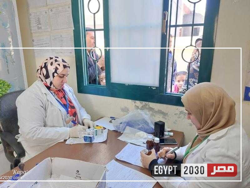 توقيع الكشف الطبي على 1847 مواطنا خلال قافلة طبية بقرية الركابية بدمياط