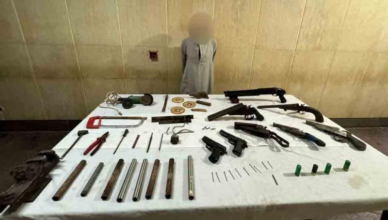 ضبط ورشة لتصنيع  الأسلحة النارية فى البدرشين