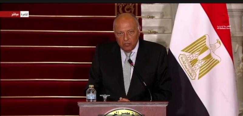 سامح شكري: الوضع في غزة مأساوي ونطالب بالوقف الفوري لإطلاق النار في القطاع
