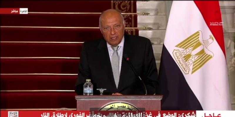 سامح شكري: توسيع الأعمال العسكرية الإسرائيلية خلف أضرارا بالغة في قطاع غزة