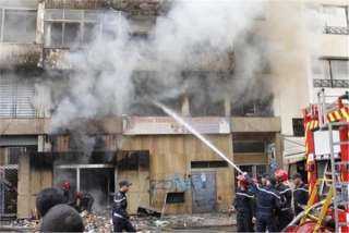 السيطرة على حريق معرض موبيليا في جمصة
