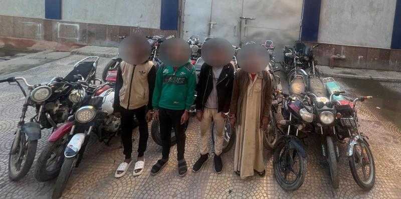 نفذوا 19 جريمة .. ضبط تشكيل عصابي لسرقات الدراجات النارية ببنى سويف